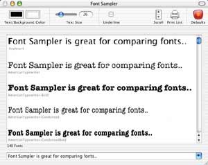 Font Sampler