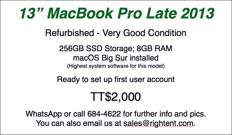 Refurbished Mac